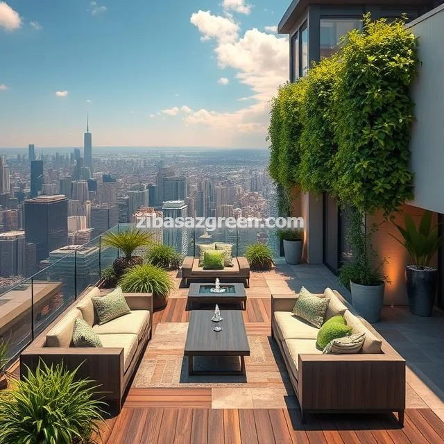 طراحی روف گاردن مدرن در تهران