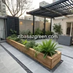 گروه مهندسین آریا طراحی و احداث باغچه مدرن در تهران جمالزاده